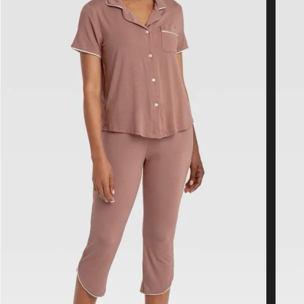 Stars Above Plus Size Cropped Pajama Set